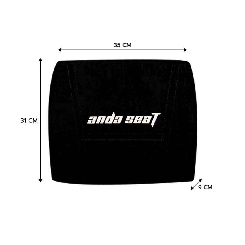 Anda Seat Lumbar Pillow Size XL Fabric For Phantom3/Kaiser3-L Black No Warranty